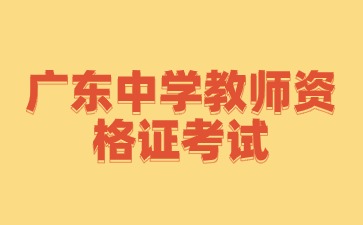 广东中学教师资格证考试